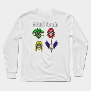 skull retro Long Sleeve T-Shirt